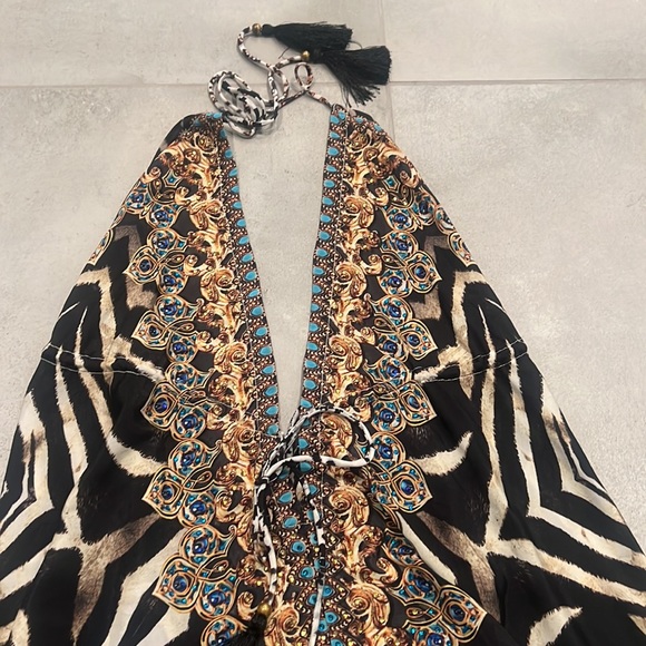 True Colours by La Moda Animal Print Halter Dress S/M - Picture 3 of 5